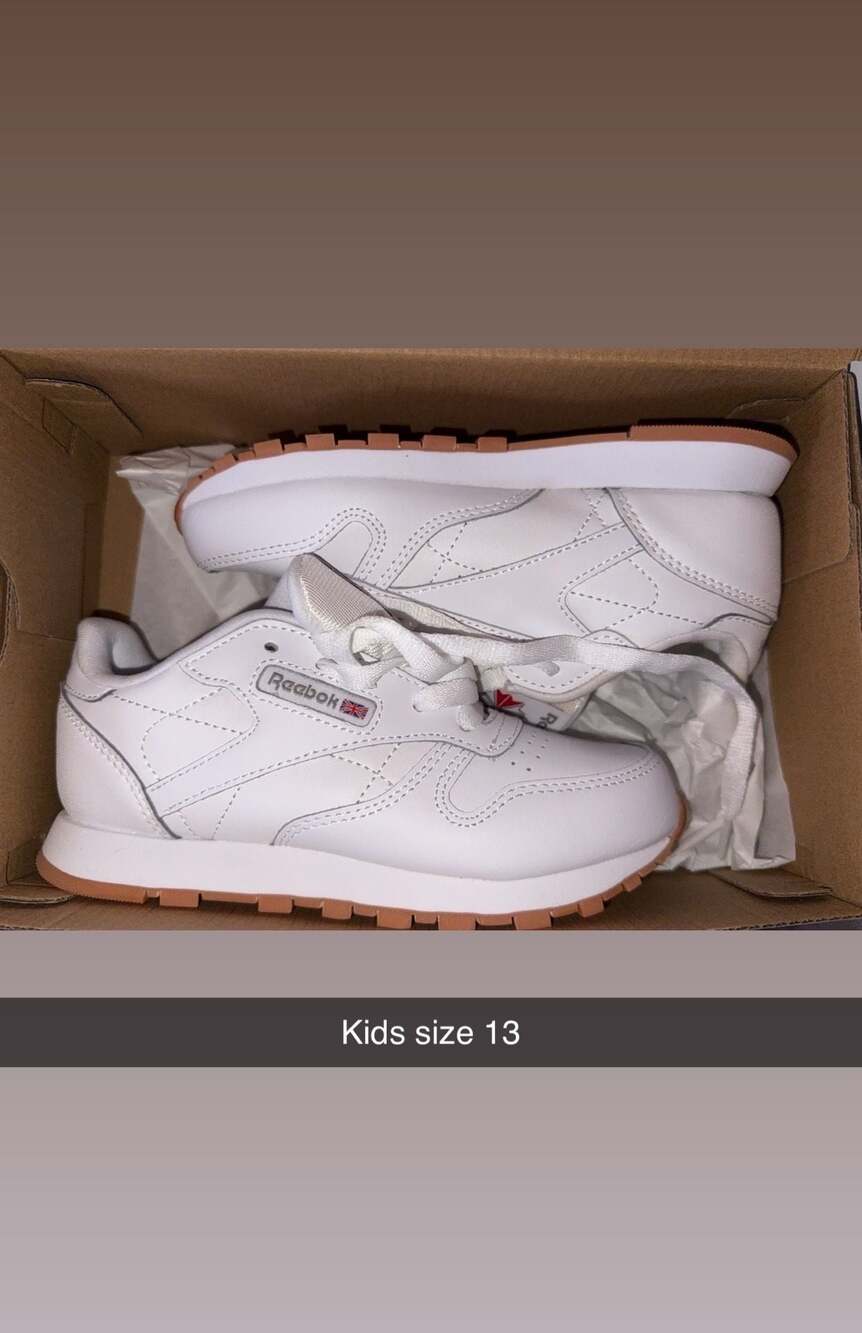 Reebok Classic Leather White Kids Shoes